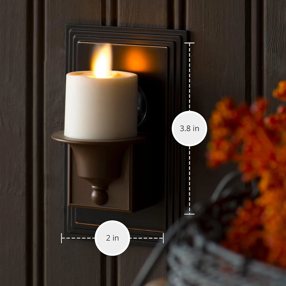 Luminara Nightlight Flameless Candle with Auto On/Off Switch, 1 watts - Bronze- - Image 4 of 4