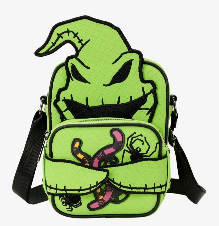 Bandolera y bolsa Loungefly Pesadilla antes de Navidad Brilla en la oscuridad Oogie Boogie Foto 3 de 4