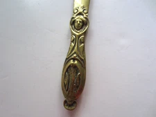 Vintage Art Nouveau Brass Letter Opener Woman Lady Head Detail - 8.75"
