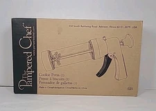 Pampered Chef Cookie Press 1525 All 16 Discs in Original Box w Recipe Book