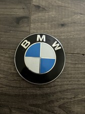 Oem Bmw 82mm Hood Trunk Roundel Emblem Badge - Broken Pins Flat Adhesive Mount