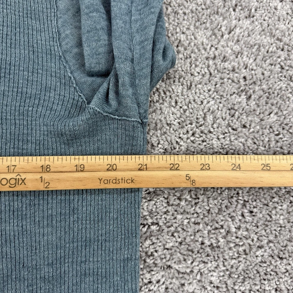 John Varvatos Henley мужские L синий 100% льняной длинным рукавом ребристый тихий роскошь - Изображение 4 из 4