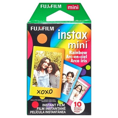 Mini Instant Camera Film Rainbow Color 10 Exposures Pack