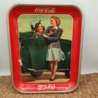 Vintage Original 1942 Coca Cola “Roadster Girls” Metal Serving Tray