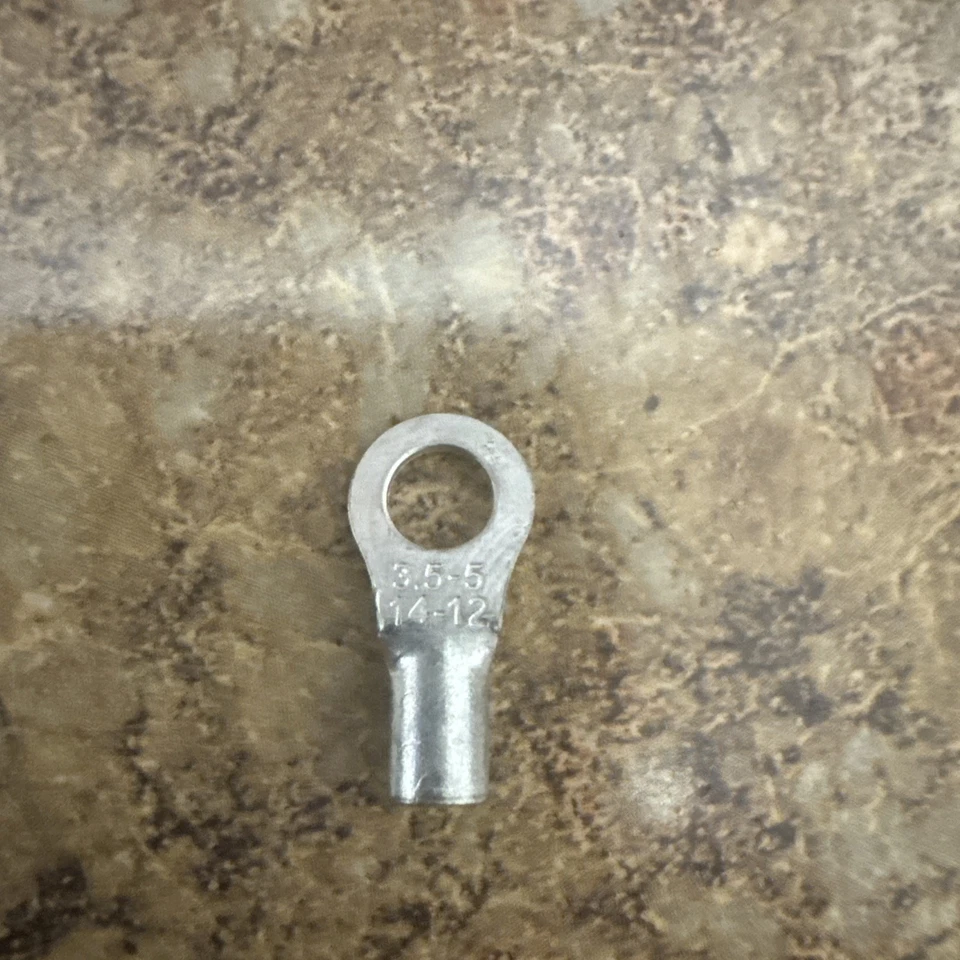 Ring Terminal, 14-12AWG, #10 Stud Size, Non Insulated, Brazed Seam, 500 PACK!! - Image 3 of 4