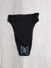 Asos Swim Womens High Waisted Hipster Black Knit Bikini Bottom One Sz/ Small Fit