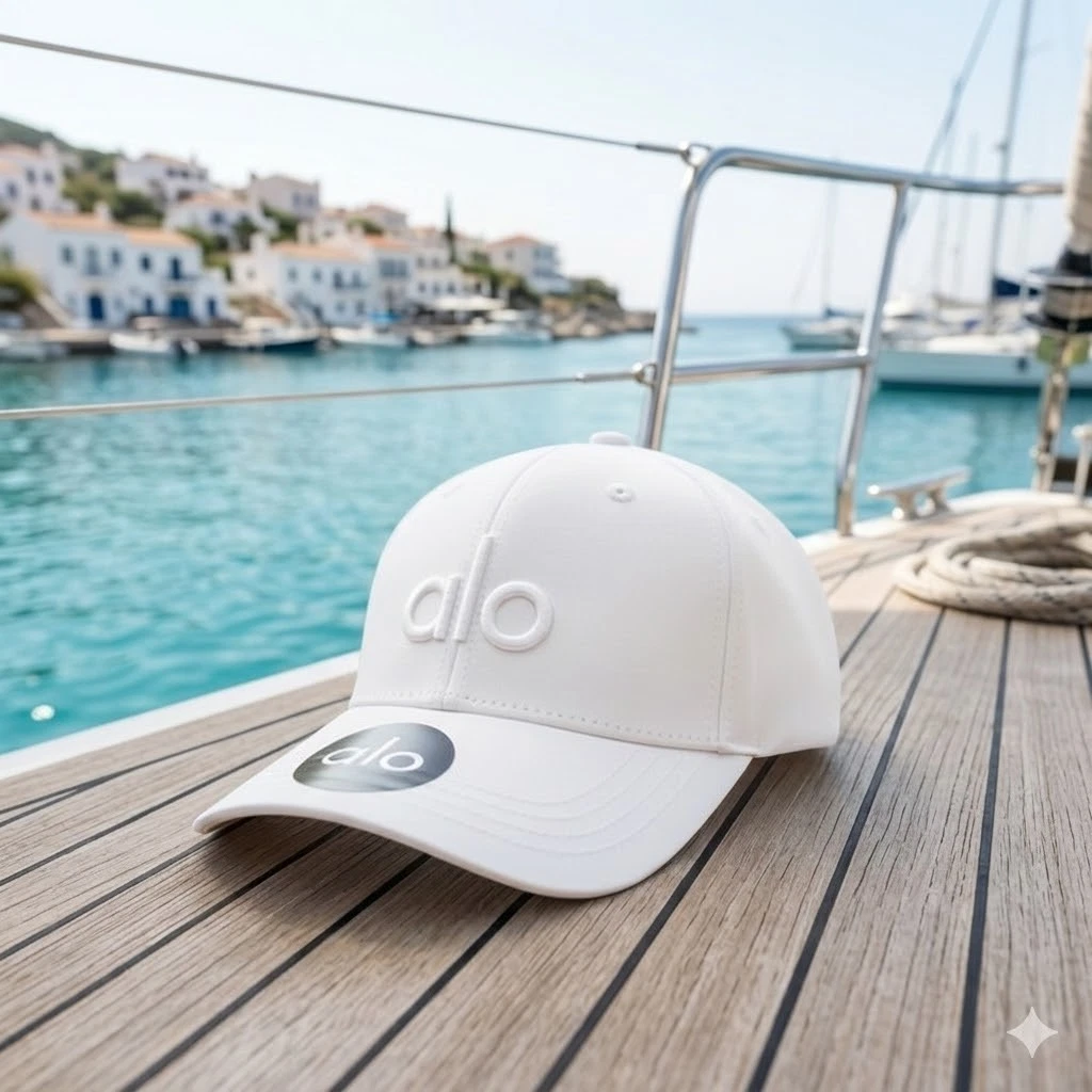 White Off-Duty Yoga Baseball Cap Adjustable Unisex Sport Casual Hat