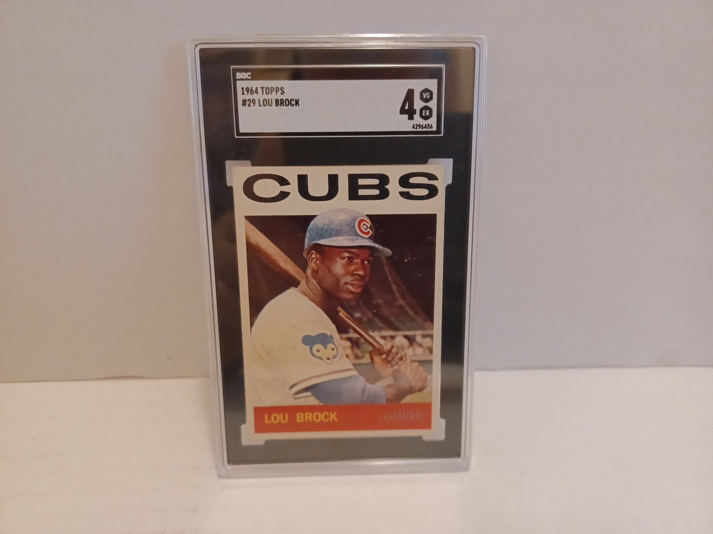 1964 Topps LOU BROCK Chicago Cubs #29 SGC 4 VG/EX Condition!