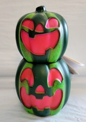 Summerween WATERMELON STACK Jack-O-Lantern Blow Mold W LED Light Halloween NWT