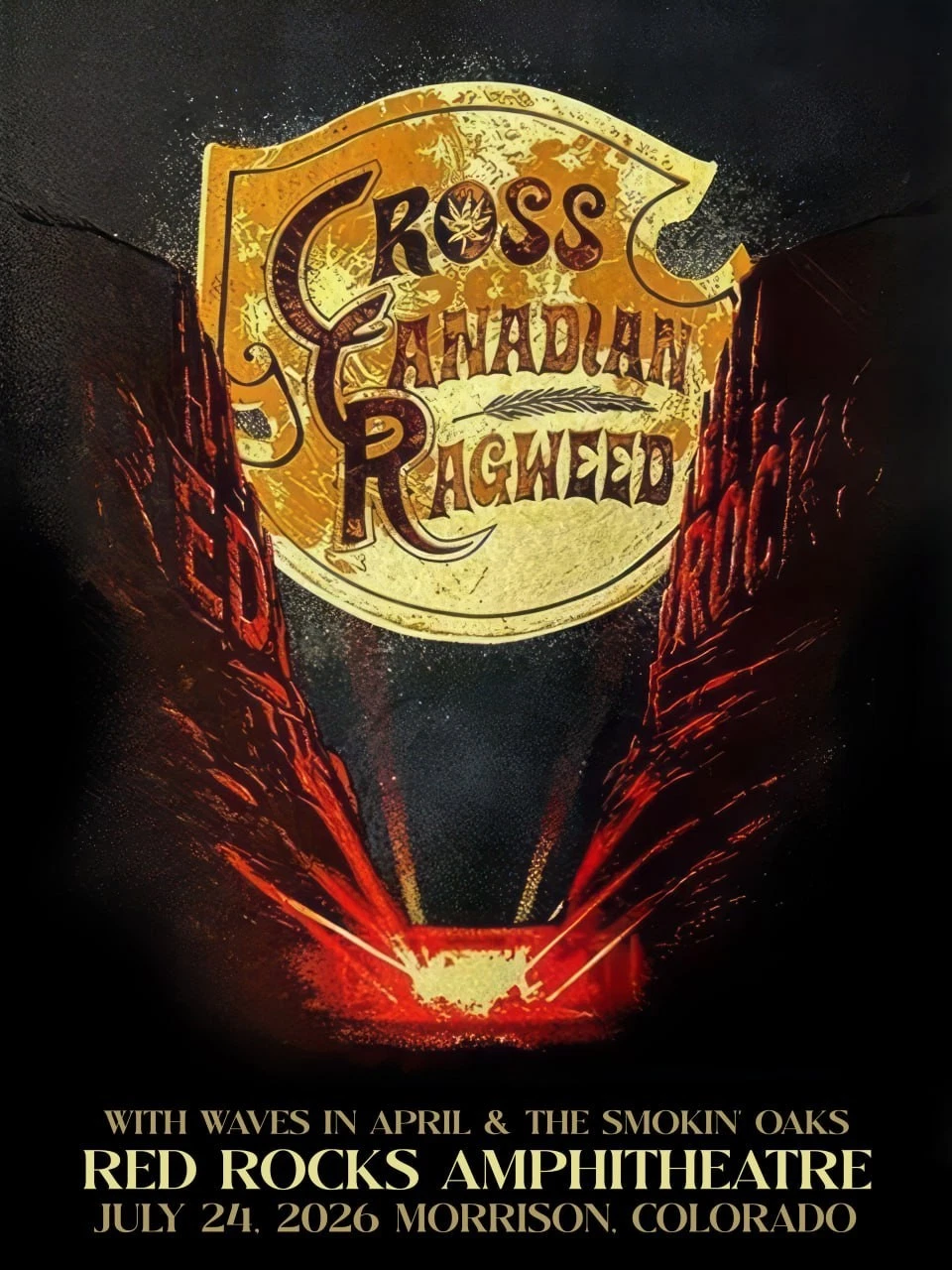 Cross Canadian Ragweed Red Rocks Morrison Colorado July 24 2026 Poster