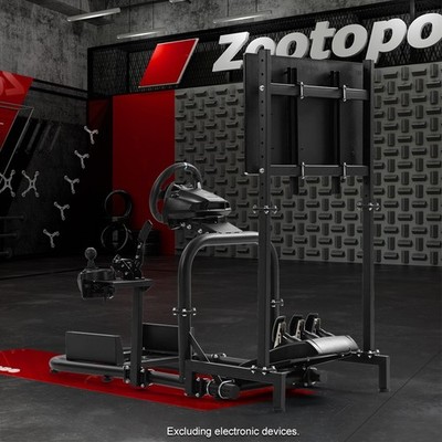 Zootopo Racing Simulator Cockpit With Monitor Stand Fit Logitech G29 G920 G923