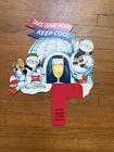 MILLER HIGH LIFE Beer Keep Cool Six Pack Topper Cardboard Sign (VG, VTG, 50s)