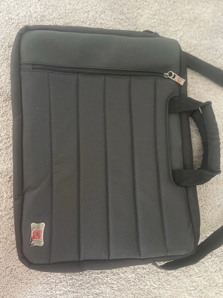 瑞士笔记本电脑包2节肩带黑色灰色 — 第 2/4 张图片