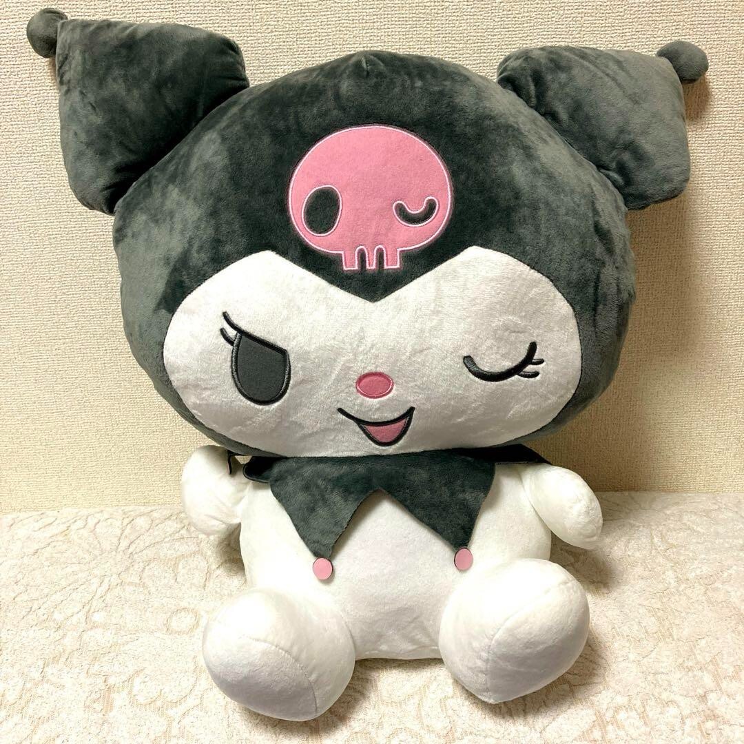 とてもデカいくろみ super big kuromi Kuromi Super BIG Wink Plush 55cm Doll Giga Jumbo Furyu 2024