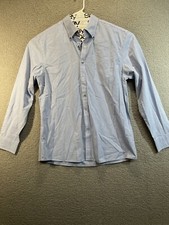 Madison Button Up Shirt Mens Large Blue White Check Madison