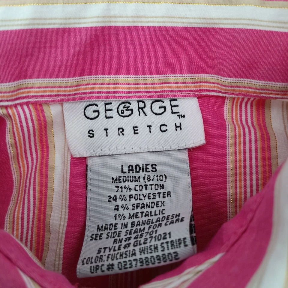 Camisa George Niñas Mediana Multicolor Rayas Abotonada Foto 2 de 4