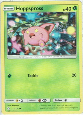 Pokemon Karte Trading Card Game Echo des Donners Nr. 12/214 Hoppspross deutsch