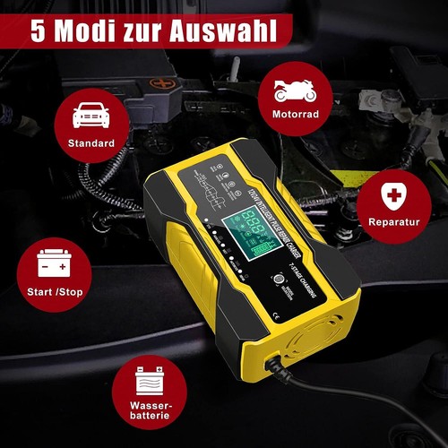Intelligentes Batterieladegerät 12/24V 150Ah Batterieerhaltungsgerät KFZ Auto 2h - Bild 4 von 9