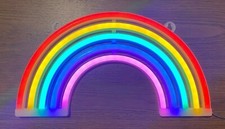 USB Rainbow LED Neon Light Store Window Sign Decor Dorm