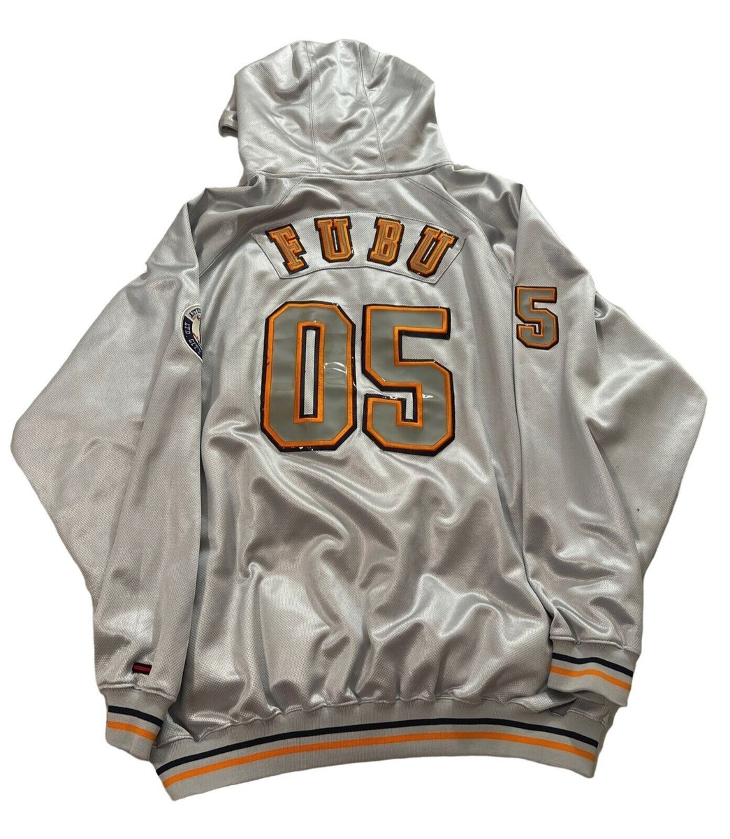 FUBU hoodie, gray, vintage sweatshirt, shirt, 90s hip hop