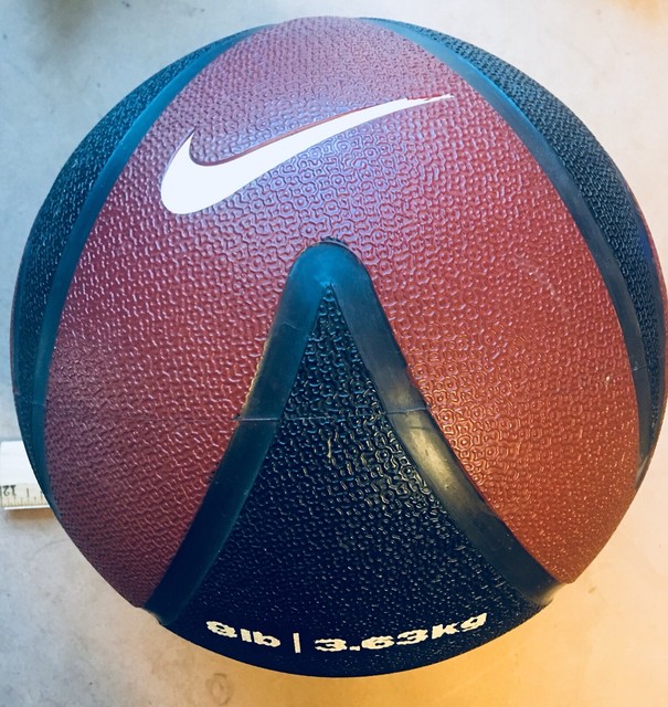 Nike Rubber Medicine Ball 8 LBS. 3.63 KG Training Weighted Core Red on Black EUC | eBay