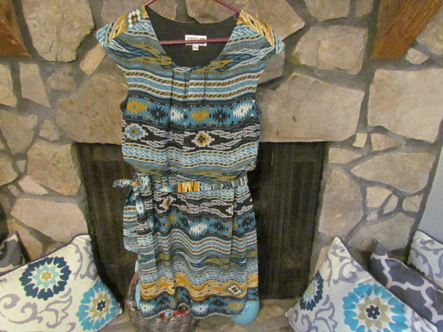 Women's Dress Size S (6) Teal Green Mustard Yellow White Black Pretty Print | eBay Women's Dress Size S (6) Teal Green Mustard Yellow White Black Pretty Print | eBay