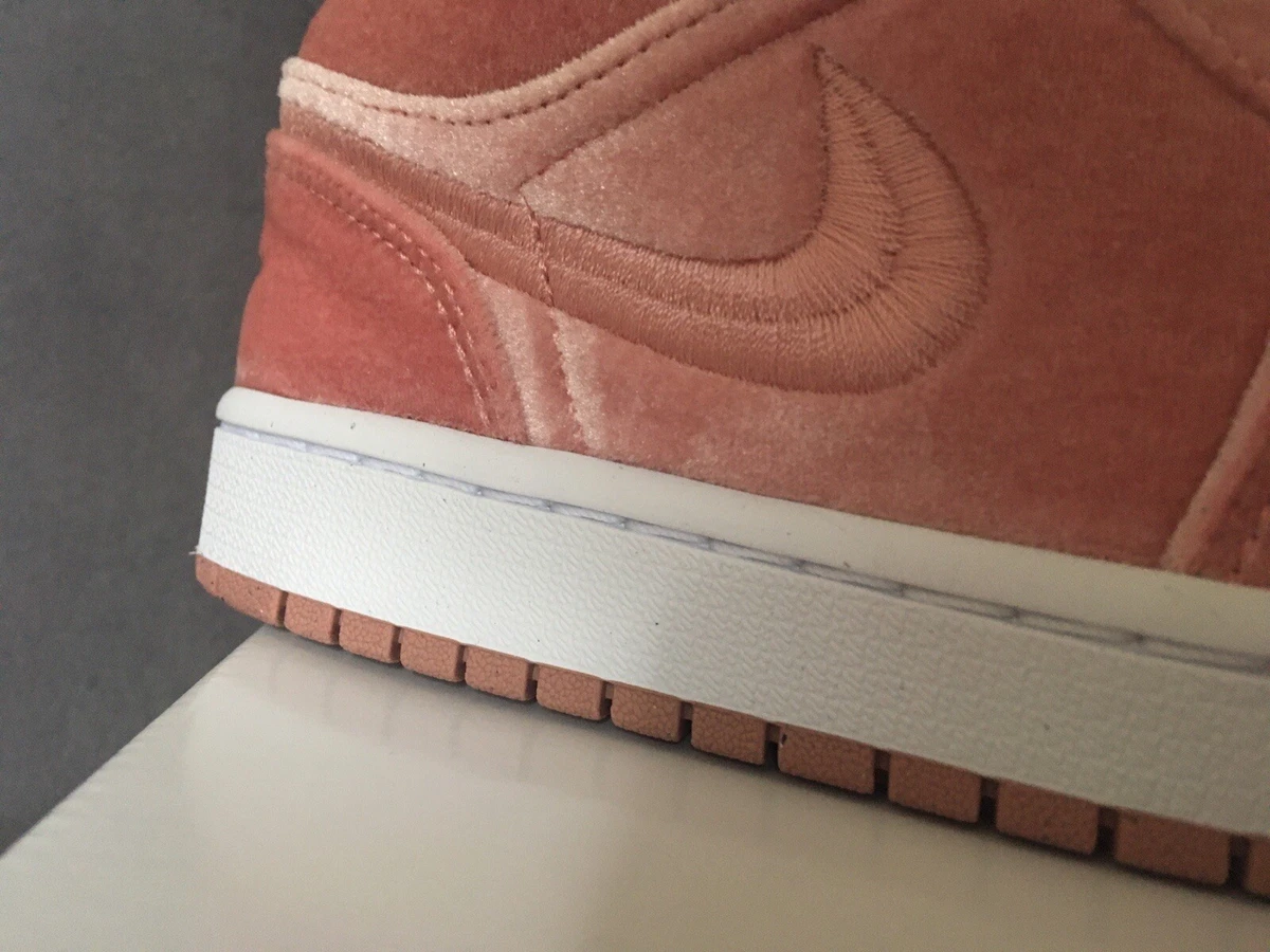 Nike Air Jordan 1 Low SE (W) Rust Pink Velvet White EU 39 Rosa Velour Weiß  Neu | eBay
