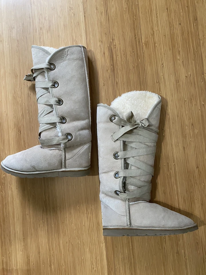 Love From Australia Nomad Shearling Knee High Boots Sheepskin Size 7 or 8 - Image 2 of 4