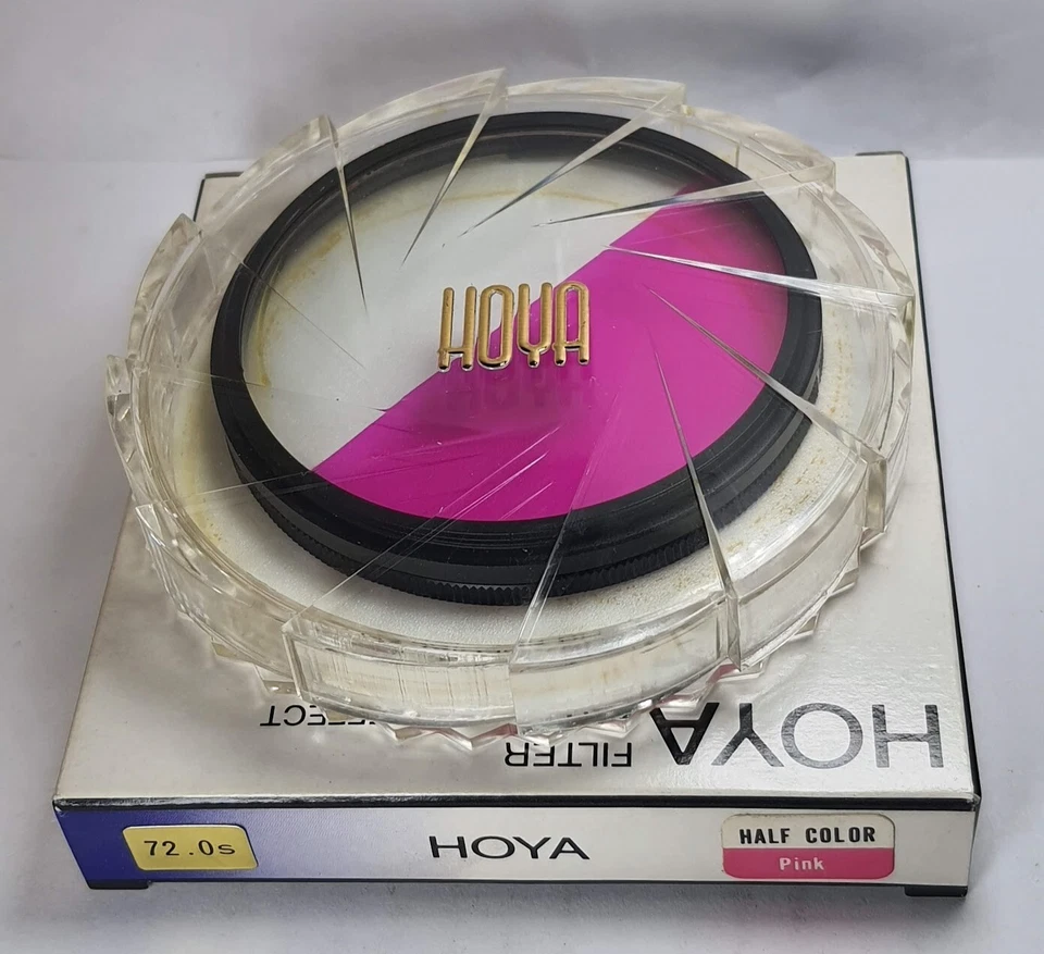 Hoya 72mm HALF-COLOR Pink Glass Lens Filter 72 mm E-72 Japan Half Color E72 NOS - Image 3 of 4