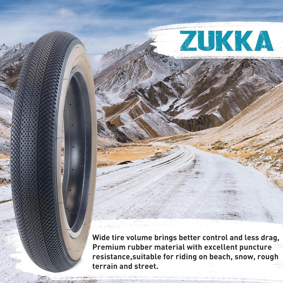 Neumático Fat Bike 26x4.0 pulgadas 60TPI para bicicleta eléctrica neumático Fat Bicycle, pared marrón Foto 4 de 4