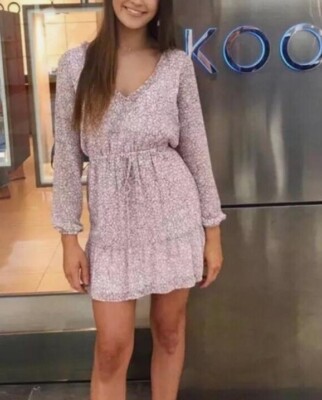 Kookai pink lotus mini dress size 38 UK