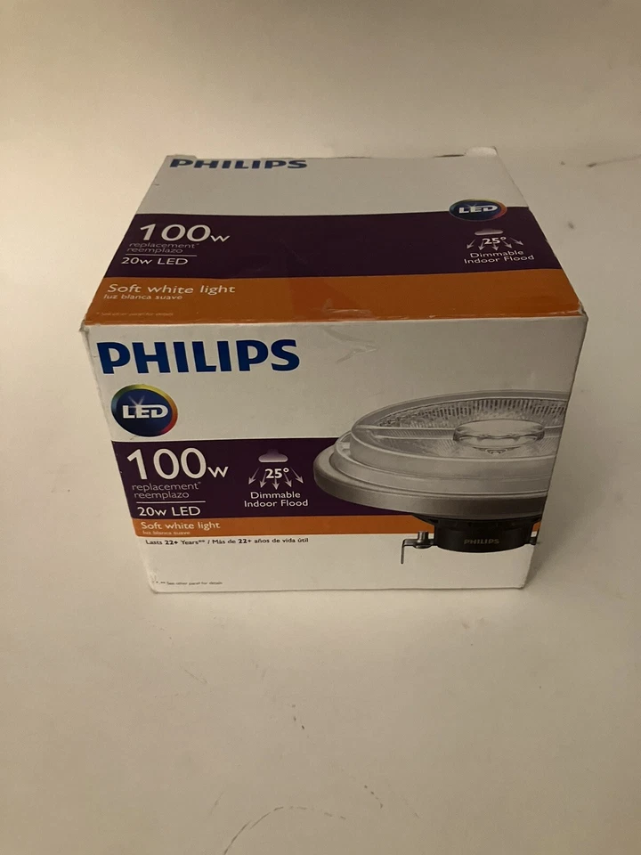 PHILIPS LED Bulb 20AR111/LED/927/F25 DIM 12V 6/1FB 2700K SOFT WHITE 20W~100W NOS - Image 3 of 3