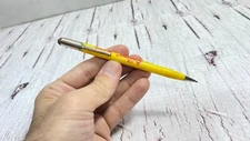 Vintage Scripto Mechanical Pencil YELLOW, made in canada