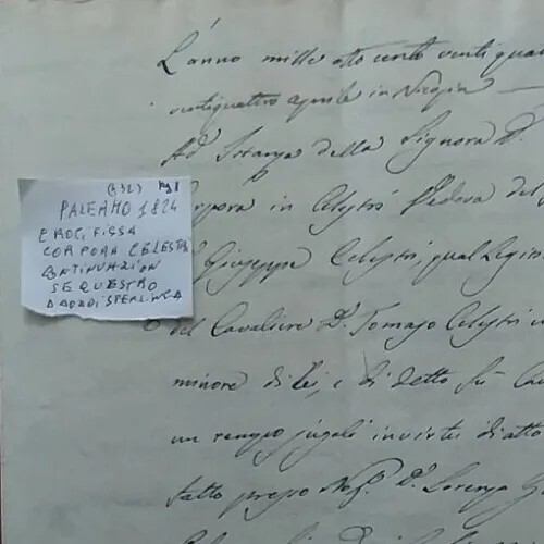 PALERMO 1824 ATTO DI SEQUESTRO DELLA MARCHESINA CELESTE VERSO DUCA DI SPERLINGA - Foto 15 di 15