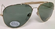 NWT TruVintage Outdoorsman pilot w/optical ground polish glass lens sunglasses