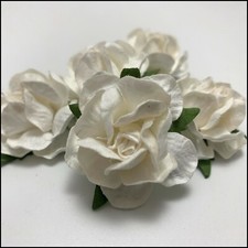 2" or 5cm White Craft Paper Flower Scrapbook Wedding Tea Rose Crafts R40-15 20 