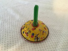VINTAGE Tin LITHO Bell NOISEMAKER US Metal TOY Mfg PARTY Made in USA Dancing