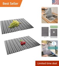 Customizable Kitchen Sink Protectors - 2-Pack, Eco-Friendly, Fast Draining Mats