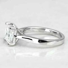 Lab Grown 3.04 Cts Princess Cut CVD Diamond Ring Solitaire 14k White Gold EF VVS — photo 3