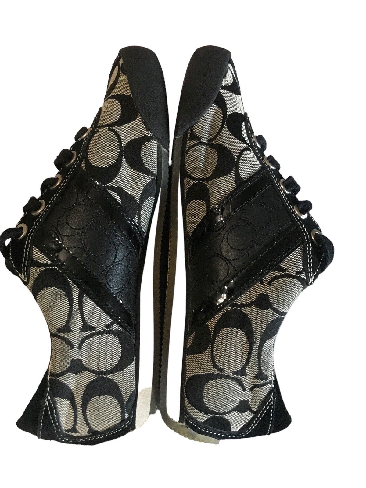 Coach Megan Black Signature Jacquard Canvas Leather … Gem