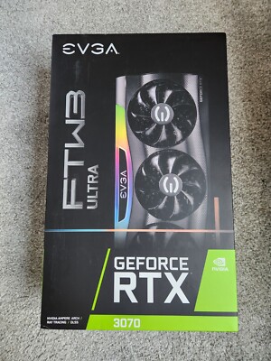 EVGA NVIDIA GeForce RTX 3070 FTW3 ULTRA GAMING 8GB GDDR6 08G-P5-3767-KL [Sealed]