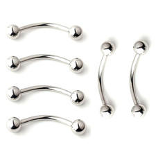 10 PCS 316L 16G SURGICAL STEEL CURVED EYEBROW RING CURVED BARBELL VCH EAR TRAGUS