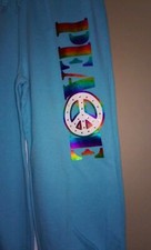 DEREK Heart Girl Blue Cotton Blend Solid ATHLETIC/SWEAT Pants M 1 402