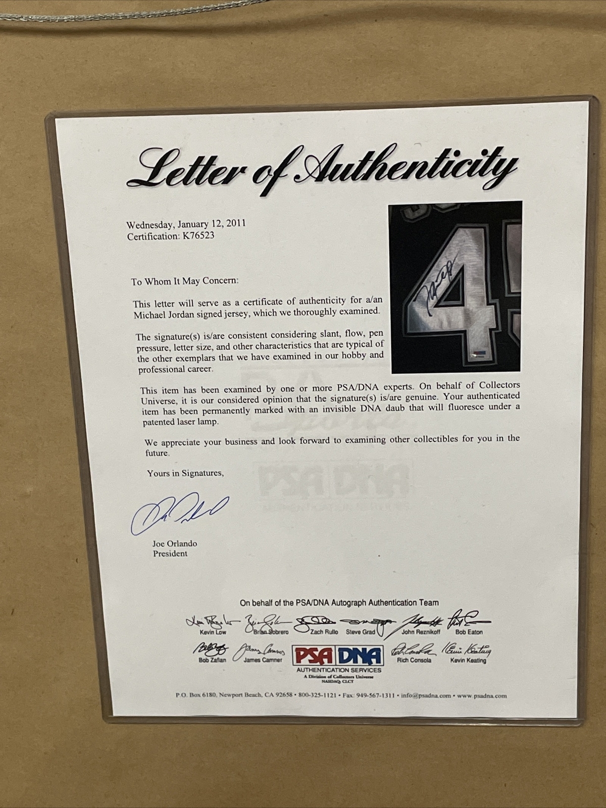 Michael Jordan signed Birmingham Barons Jersey Autograph PSA/DNA Custom