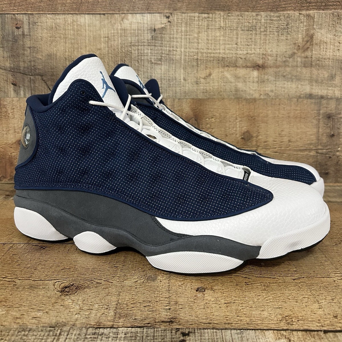 シューズ(男性用) Nike Air Jordan13 Midnigh Navy Nike Air Jordan 13 XIII Retro Mens Size 16 Flint Grey Navy Blue