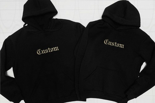 Custom Embroidered Hoodie YOUR NAME Old English Your Text Gift Embroidery - Picture 4 of 10