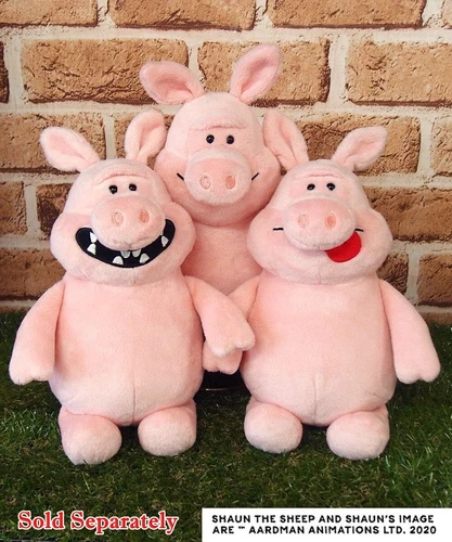 Stuffed Shaun the Sheep " Naughty Pigs Classic 9.8in. / 25cm " Plush Brand New