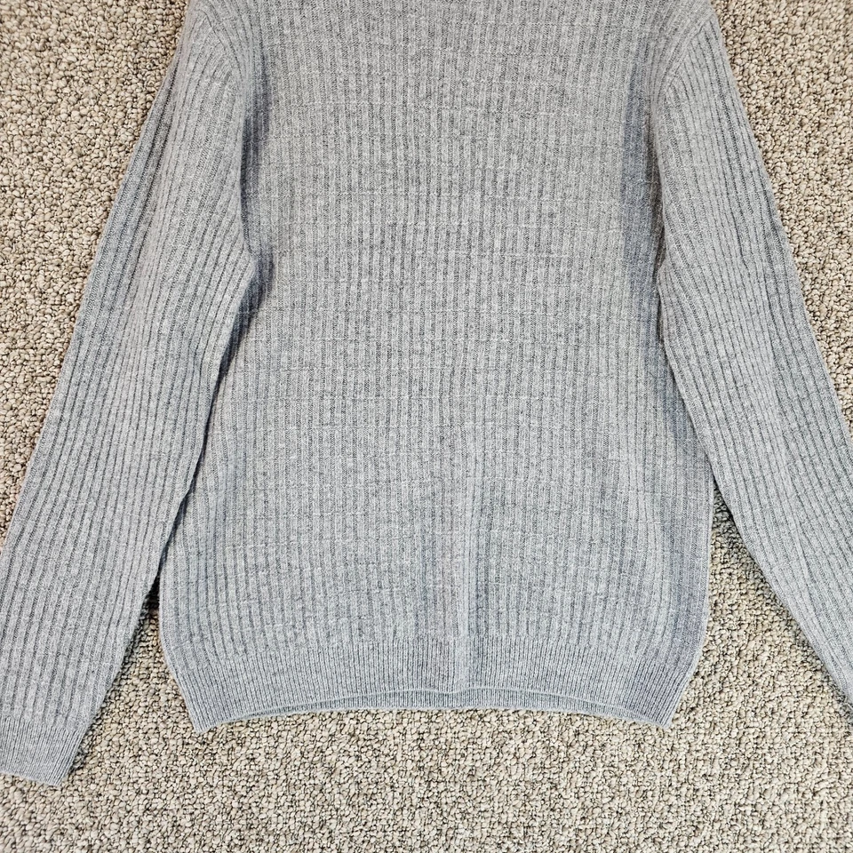 Suéter masculino Jason Wu lã cashmere manga longa média pulôver com nervuras - Imagem 2 de 4