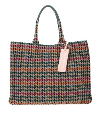 COCCINELLE Never Without Bag Pi.D.P Handbag Shopper Handtasche Tasche beige grün