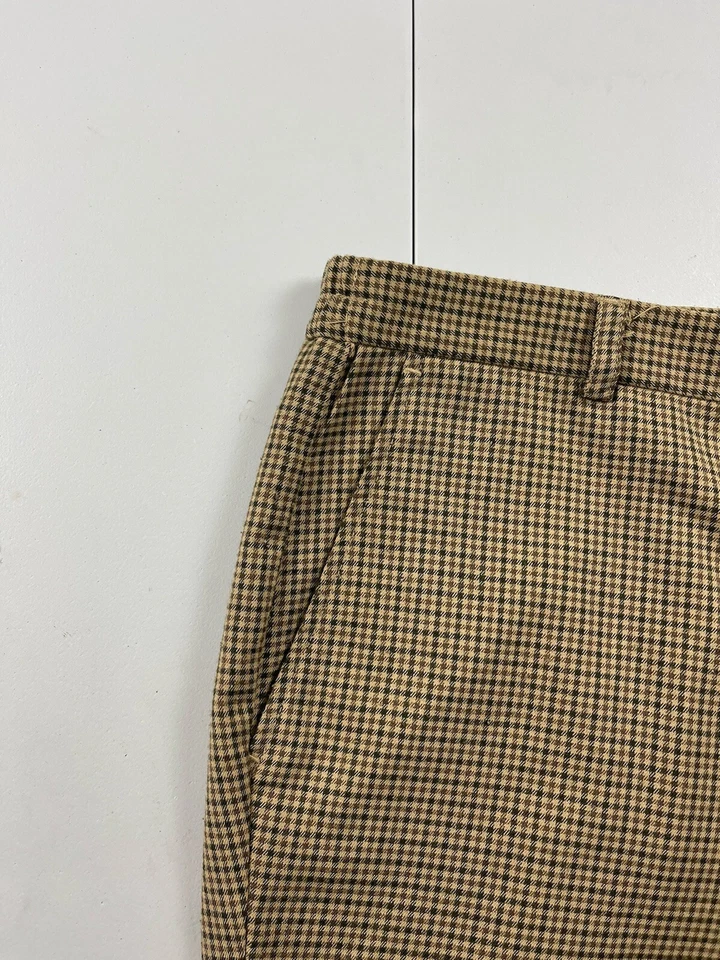 Pantalones Appleseeds Mujer Talla 18 Pequeño Marrón Guinga Cuadros Oficina Clásico Foto 3 de 4